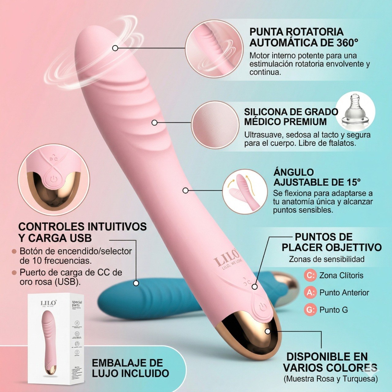 VIBRADOR SILICONA Z03021R