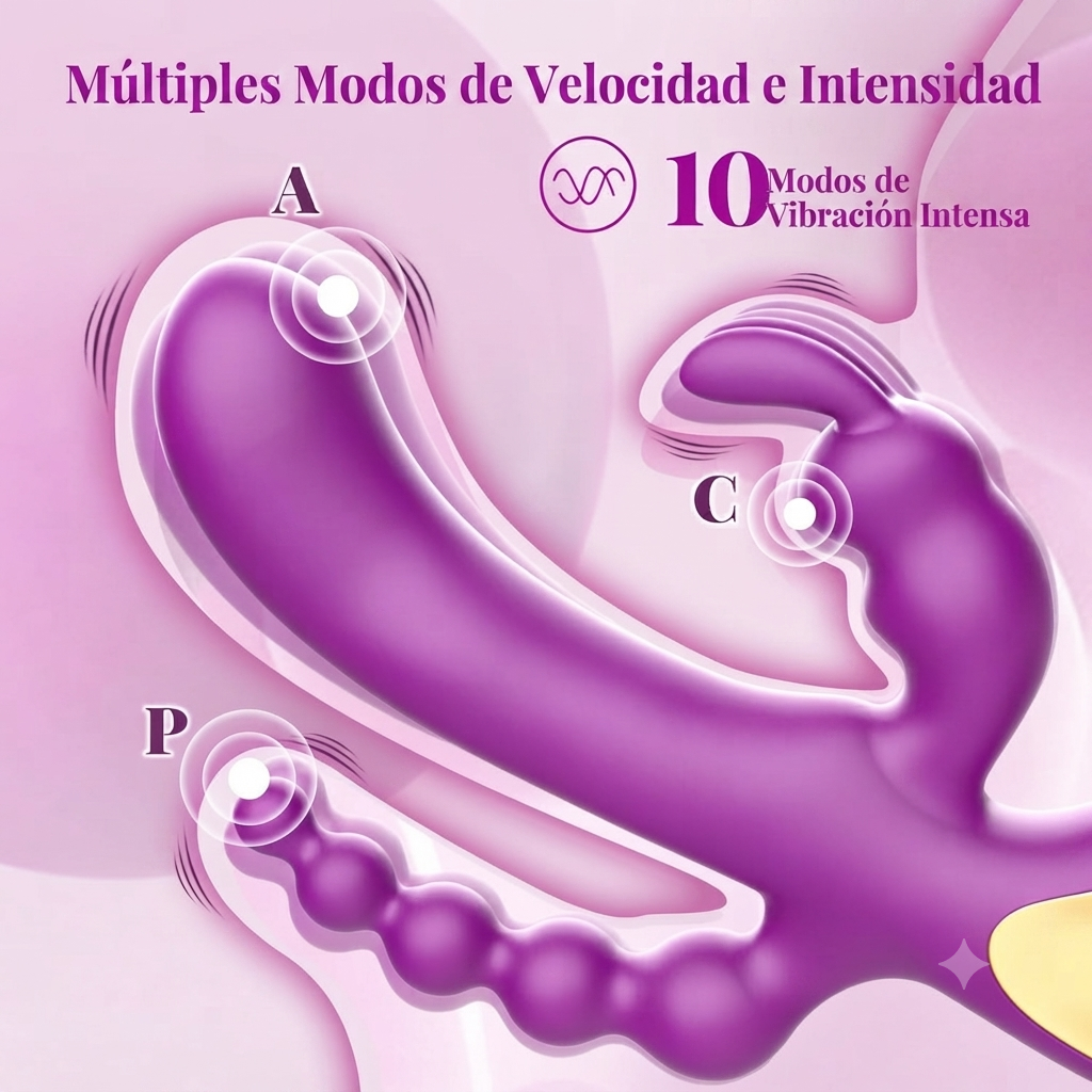 CONEJO VIBRADOR DOBLE ESTIMULO Z03104R