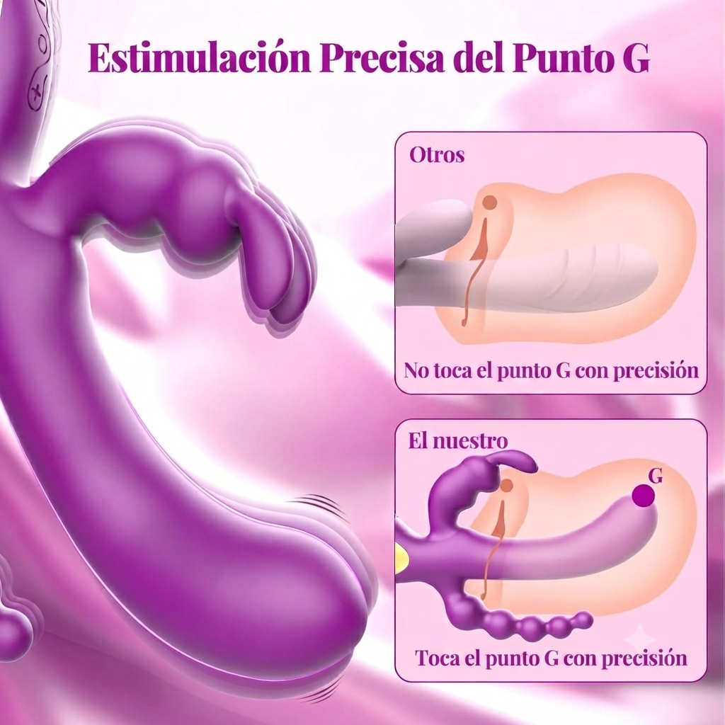 CONEJO VIBRADOR DOBLE ESTIMULO Z03104R